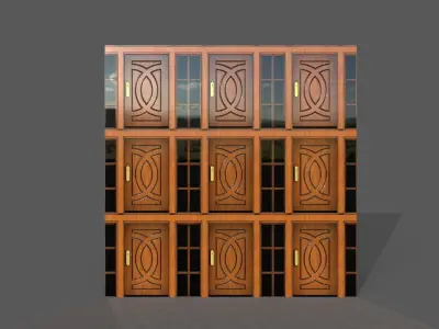Regular House Front door Low-poly 3D model