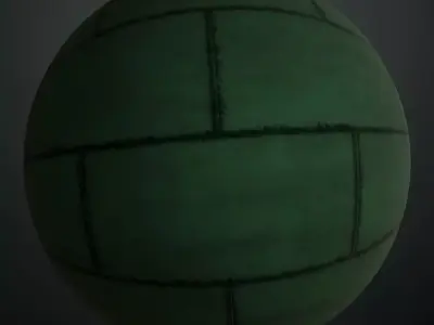 Green Metal Copper Roof PBR Seamless Texture