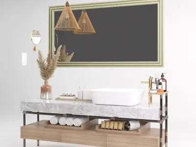 Set accessories bathroom 3D model