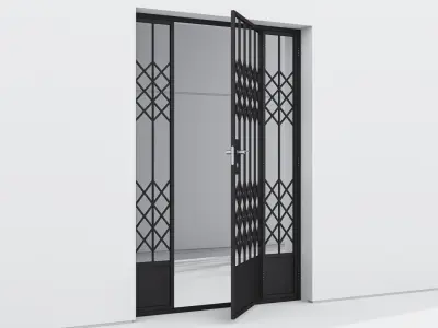 Aluminium door 30 3D model