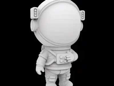 Cartoon Astronaut Figurine 3D Print Model 3D print model
