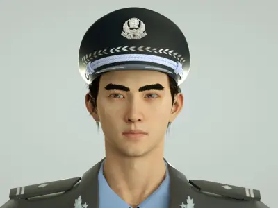 chinese police officer big brother 3D model