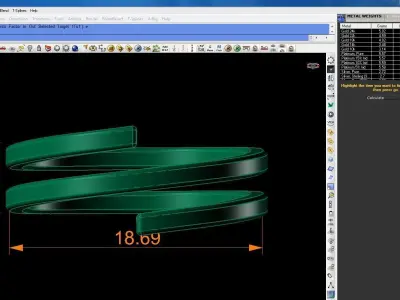 SWARING08 gold ring with two lines 3D print model