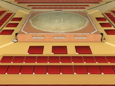 Sumo dojo arena stadium ring 3D model