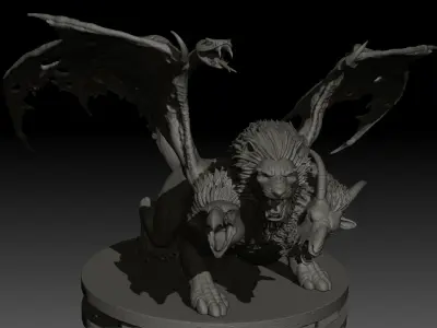  Chimera High Poly for 3d Print 3D print model
