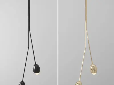 Poppy V Chandelier by FredandJuul 3D model
