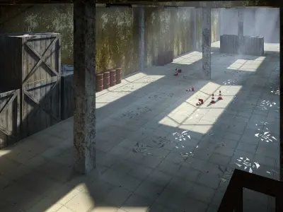 ABANDONED WAREHOUSE 1 Low-poly 3D model