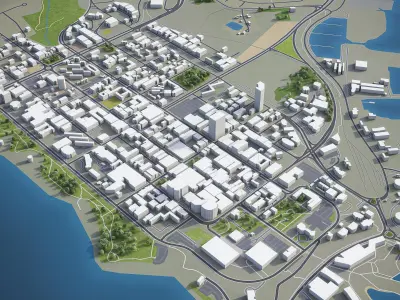 Darwin - 3D City Model Low-poly 3D model
