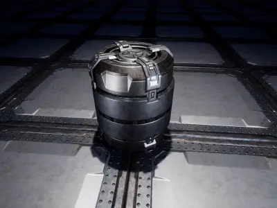Sci-fi Cargo Container UE4 Low-poly 3D model