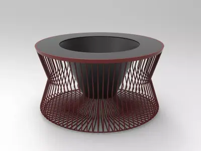 Zigzag Fire Pit Low-poly 3D model