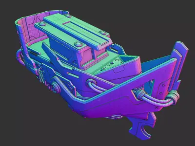 SciFi Ship - Hard Surface Model 3D model