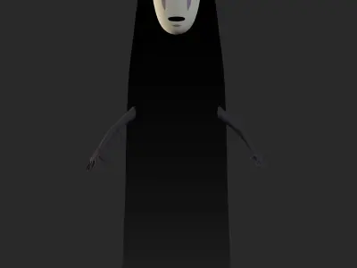 Ghibli - No Face - Rigged Low-poly 3D model