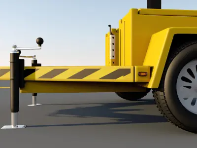 electronic traffic signal truck  Low-poly 3D model