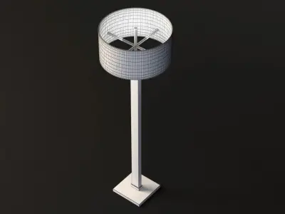 Restoration Hardware Juneau Sculptural Lounge Floor Lamp Shade 3D model