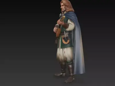 figura bardo de fantasia  3D print model