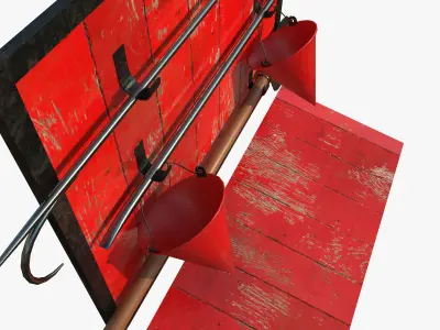 Fire equipment Low-poly 3D model