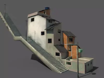 House 07 Low-poly 3D model