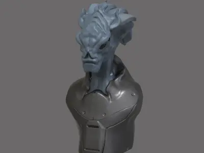 Alien Bust 3D print model buy