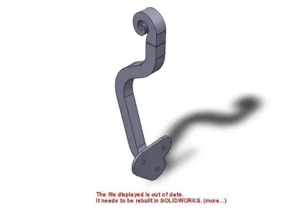 Forged metal leg for handrails 3D model