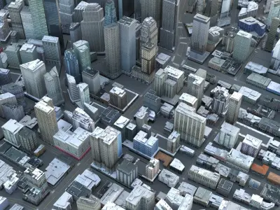 City 76 Low-poly 3D model