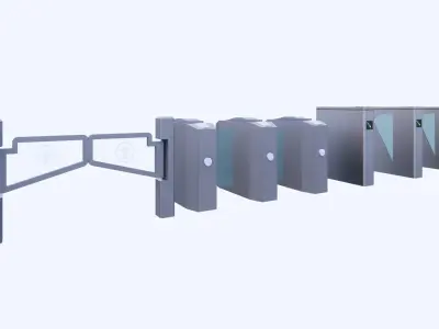 3D Guard post portal gate 3D model
