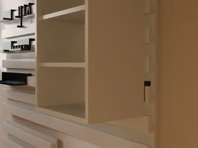 French Cleat Wall Panels 3D model