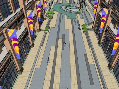 Modern Shopping Mall 3D Model 3D model buy