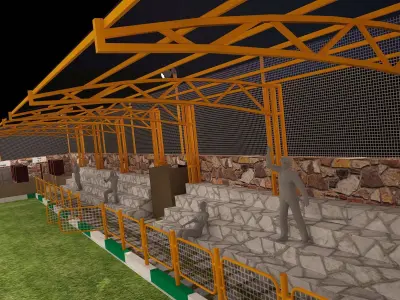 3D archery site with full details and realistic standards 3D model