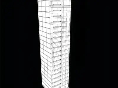 Black Brick Building 3D model