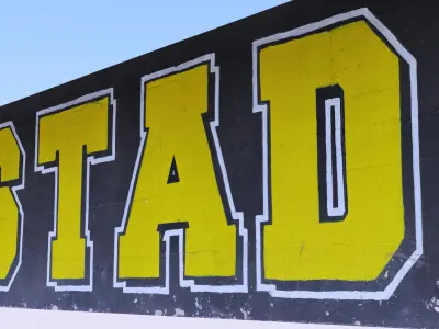 Graffiti wall VI 3D model
