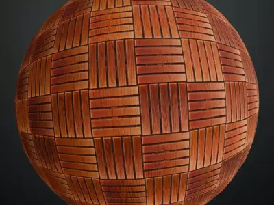 Fine-Slatted Basket Weave Parquet Texture
