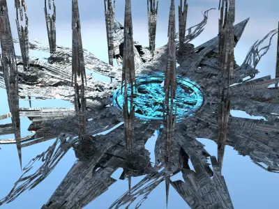 Deep Sea interstellar array floor 2 Low-poly 3D model