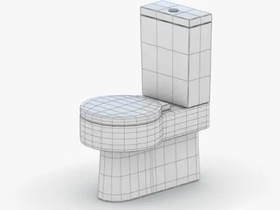 1545 - Toilet Low-poly 3D model
