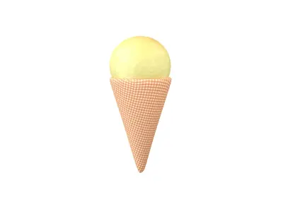 Ice Cream Cone v2 006 Low-poly 3D model
