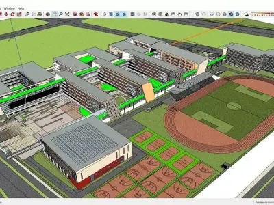 Sketchup School and University C4 3D model