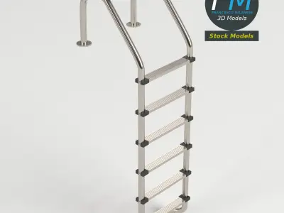 Pool ladder 2 3D model