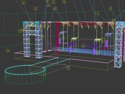 Concert party carnival stage 118 3D model