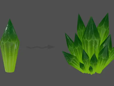 Stylized Crystal Low-poly 3D model
