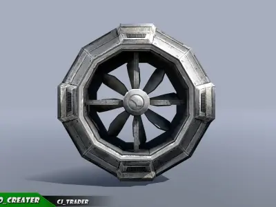 Ventilator Animated Collection Pack Low-poly 3D Model Low-poly 3D model