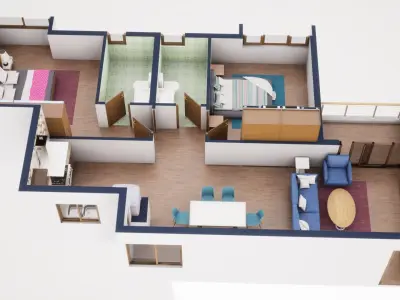 3D Floor Plan Model 22 3D model