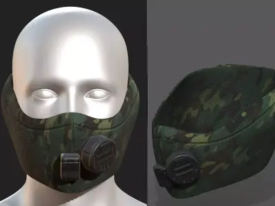 Gas mask respirator scifi futuristic 3D model
