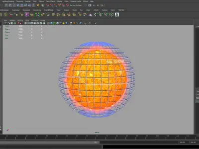 Sun Hologram Low-poly 3D model