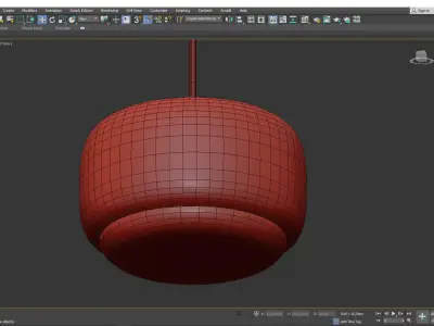 Enkel LED Pendant Light Low-poly 3D model