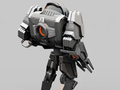 Battle droid rigged 3D model purchase