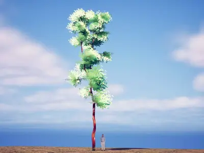 Low-Poly Game Tree Model Low-poly 3D model