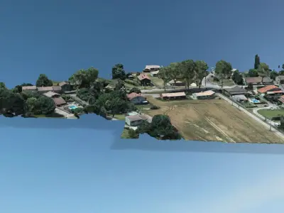 Village French 3D - Villeneuve-les-Bouloc 3D model