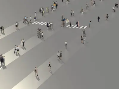 3D PEOPLE CROWDS - TOTAL PACK - ULTIMATE SPEED SOLUTION Low-poly 3D model