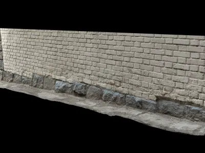 exterior wall highpoly 3D model