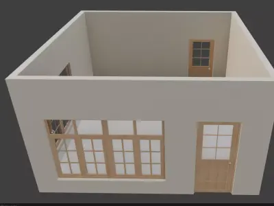 Bedroom Low-poly 3D model