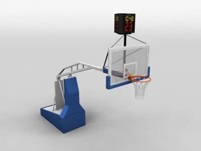Basketballcourt spalding nba basketball 3D model